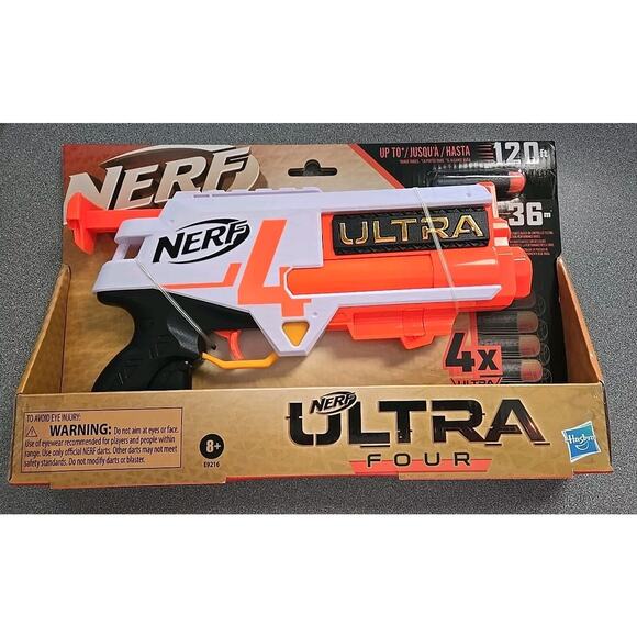 Nerf Ultra Four Dart Blaster - Includes 4 Ultra Darts - Picture 1 of 2